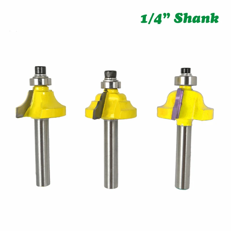 

Набор фрез с верхним подшипником, 3 размера, хвостовик 1/4 дюйма (6,35 мм)