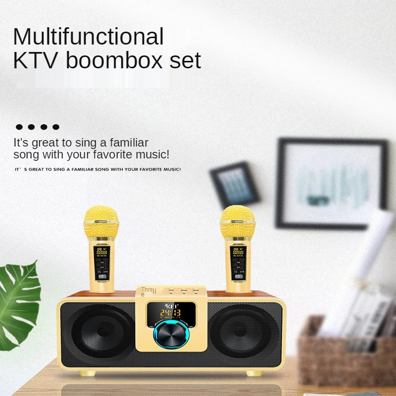 

Беспроводной портативный Bluetooth динамик SD309PIUS, домашний кинотеатр, караоке, сабвуфер с дисплеем, динамик s, двойной микрофон, Caixa De Som