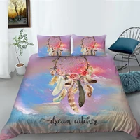 european pattern hot sale soft bedding set 3d digital dreamcatcher printing 23pcs high quality duvet cover set esdeeuus size