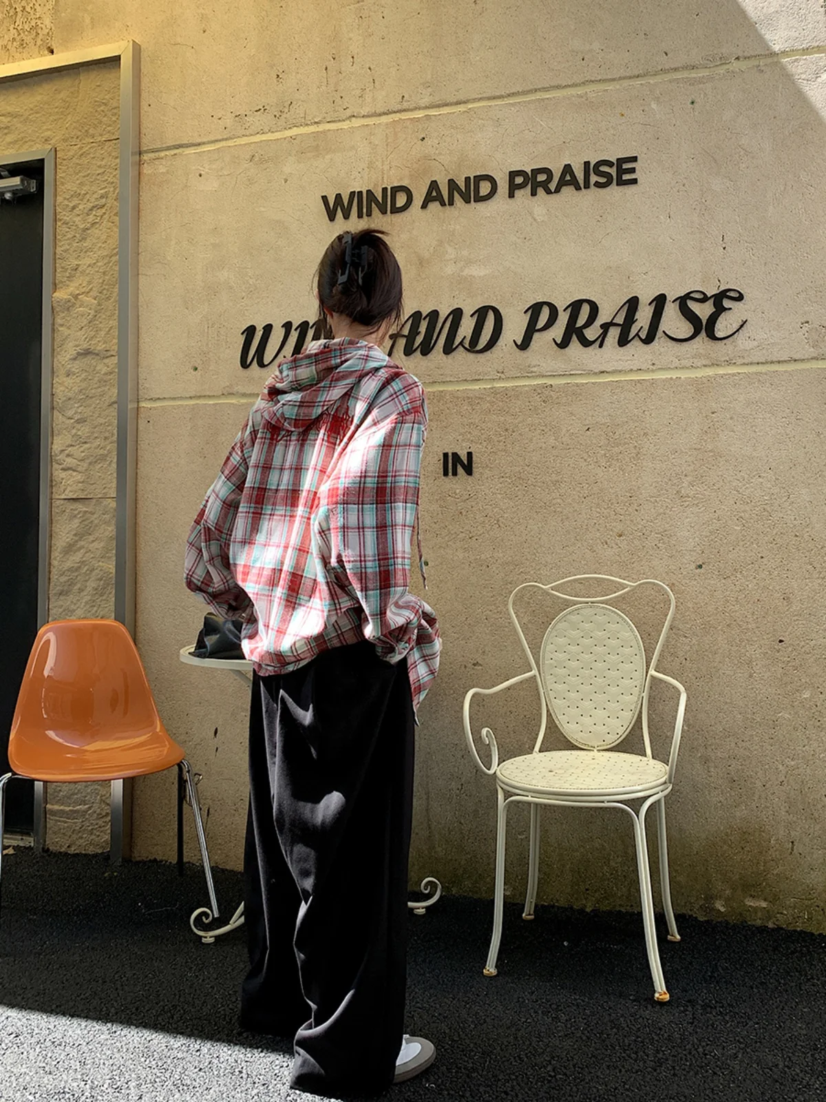 Vs What американские винтажные клетчатые рубашки с капюшоном и длинными рукавами