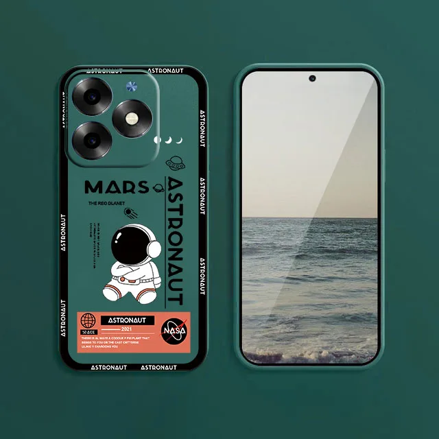 Чехол карамельного цвета из ТПУ для Tecno Spark GO 1 2020 2021 2022 2023 чехол Square мягкого