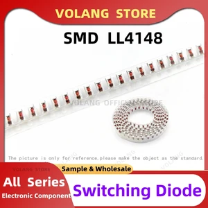 2500Pcs/Reel SMD Switching Diode LL4148 1N4148 Glass Cylinder 1206 Package LL34 IN4148 200mA 75V 100pcs/Lot