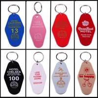 color pop plastic key chain hotel room door keychain motel keychain tag key pendant fashion jewelry accessories