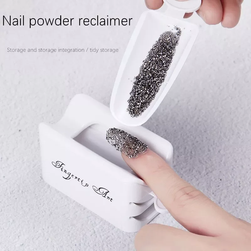 

Double Layer Nail Tool French Recycling Powder Box Dipping Powder Collection Container Manicure Glitter Powder Storage Tools