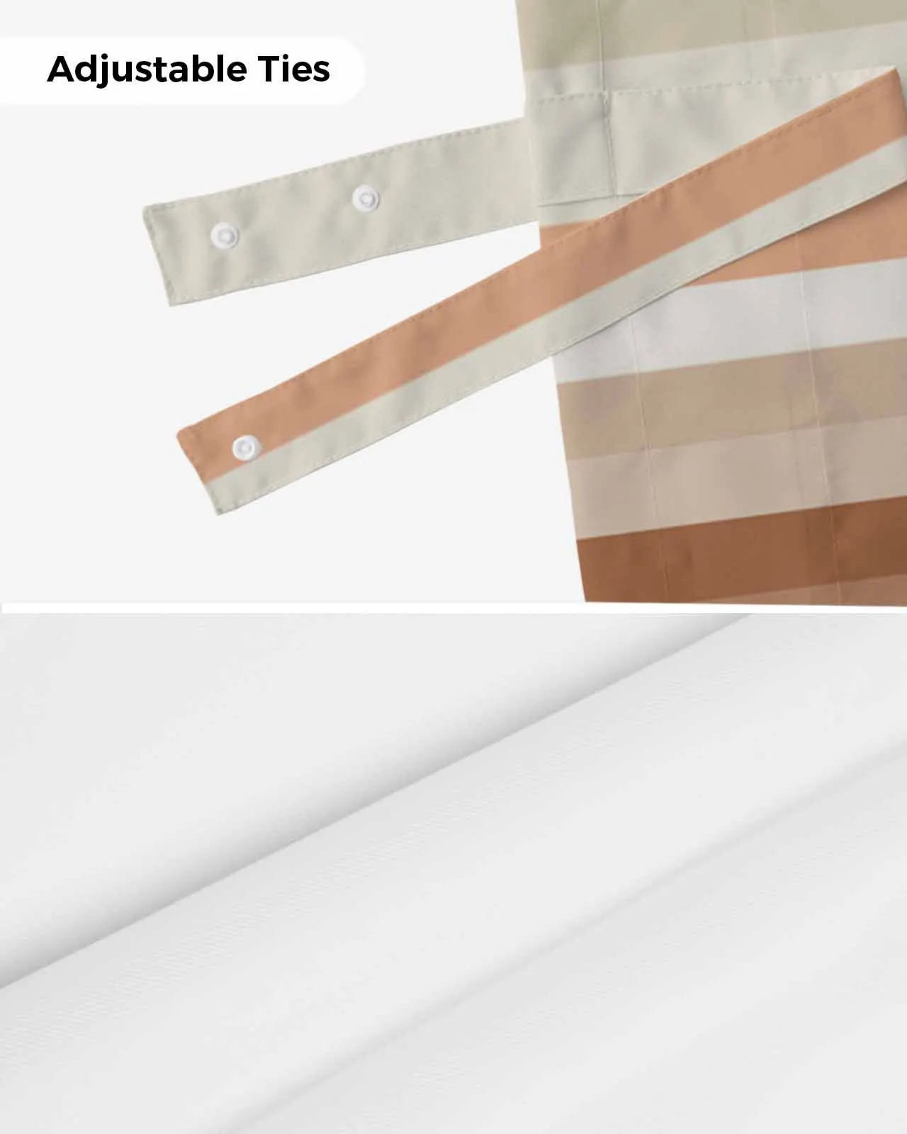 Оранжевые полосы геометрические абстрактные короткие оконные занавески