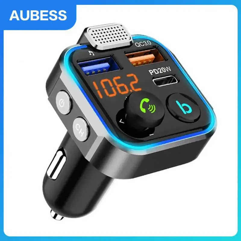 

Hands Free Fm Transmitter Qc3.0 Fast Usb Charger Mp3 Player Durable Car Adapter Universal Car Accessories Pd 20w