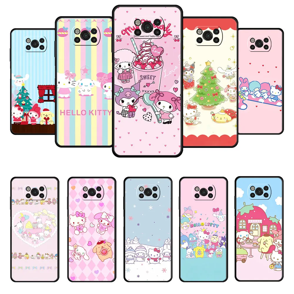 

Kuromi My Melody Sweet Christmas Case For Xiaomi POCO X3 NFC X4Pro M3 C40 for Mi 12 11 10 10T 8 Note10 Lite 11Ultra 11T Pro F1