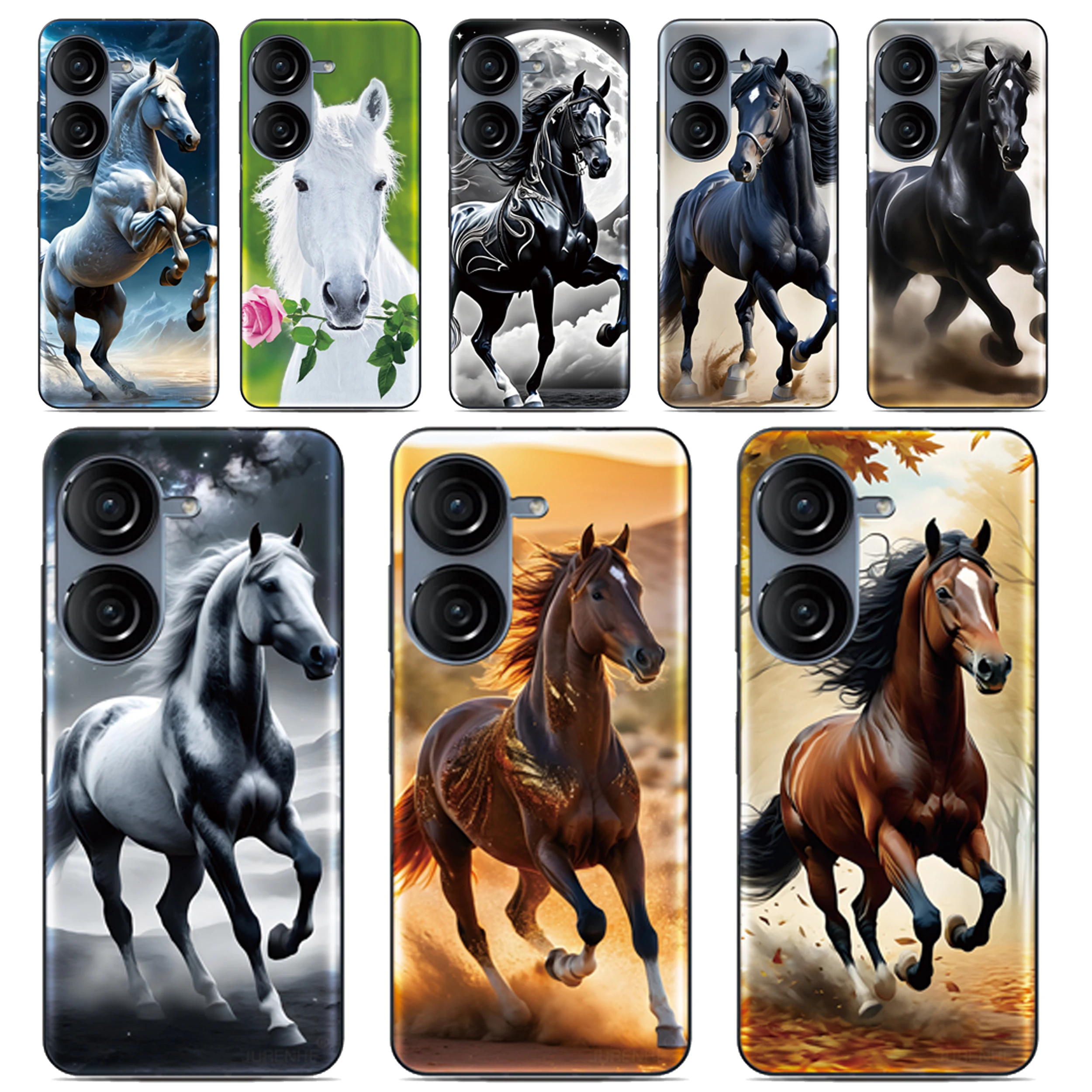 Фото Чехол с изображением лошади и животного для Nokia X10 X20 X30 X6 8 5,3 8,3 2,4 6,2 7,2 5,4 C3 C100 C200 для BQ Aquaris X X2 Pro, задний чехол для телефона №1