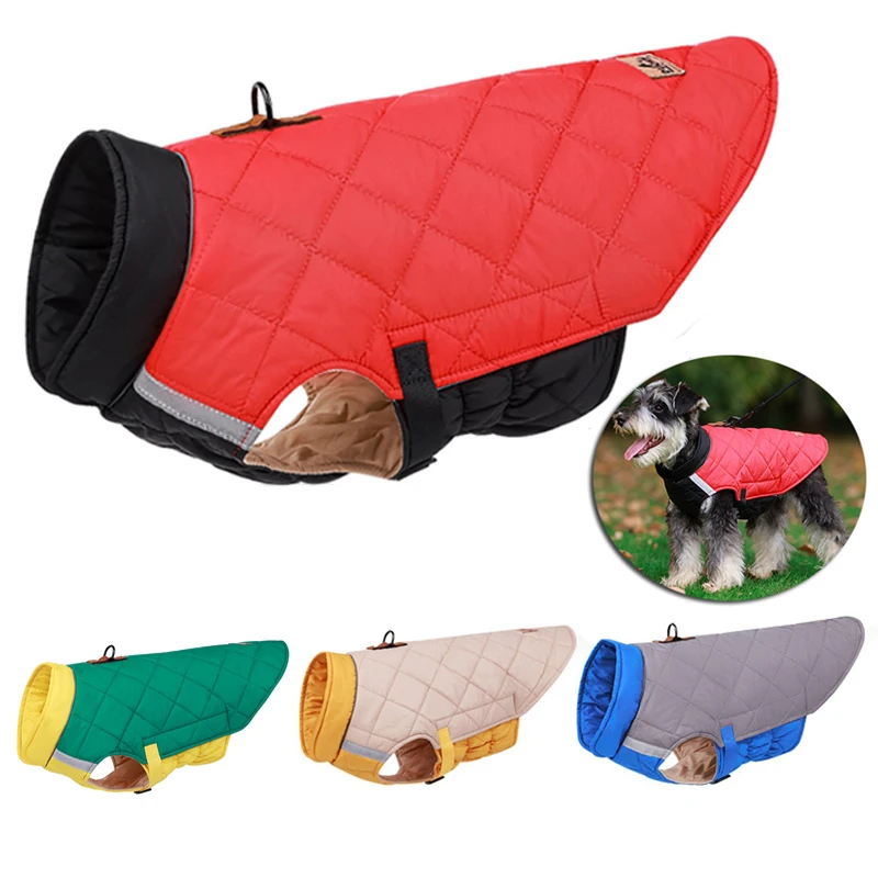 

New Winter Dog Clothes Waterproof Dog Down Jacket Warm Thicken Dogs Coat for Small Medium Large Dogs Clothing Labrador Costume