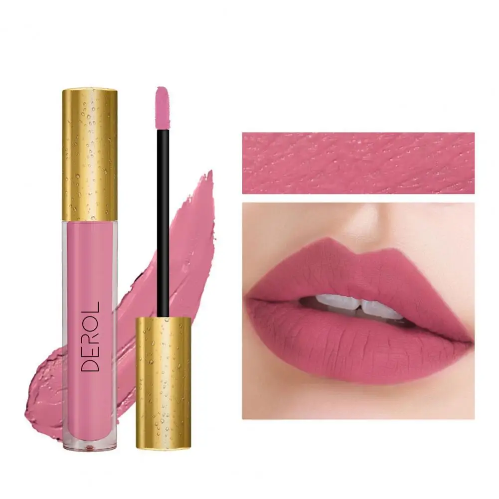 

Жидкая губная помада 5,5 мл, здоровый матовый водостойкий Гладкий Жидкий блеск для губ, антипригарный увлажняющий макияж, блеск для губ