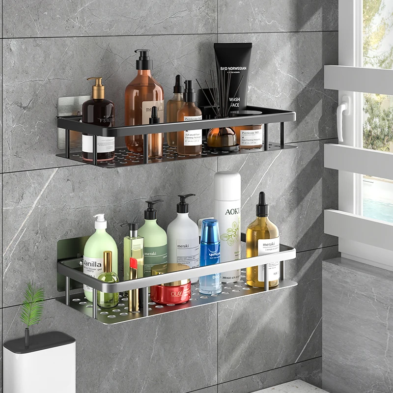 

Bathroom Accessories Storage rack Kitchen Bathroom Shelves No-drill Corner Shelf Shower Storage Rack Holder Toilet Organizer