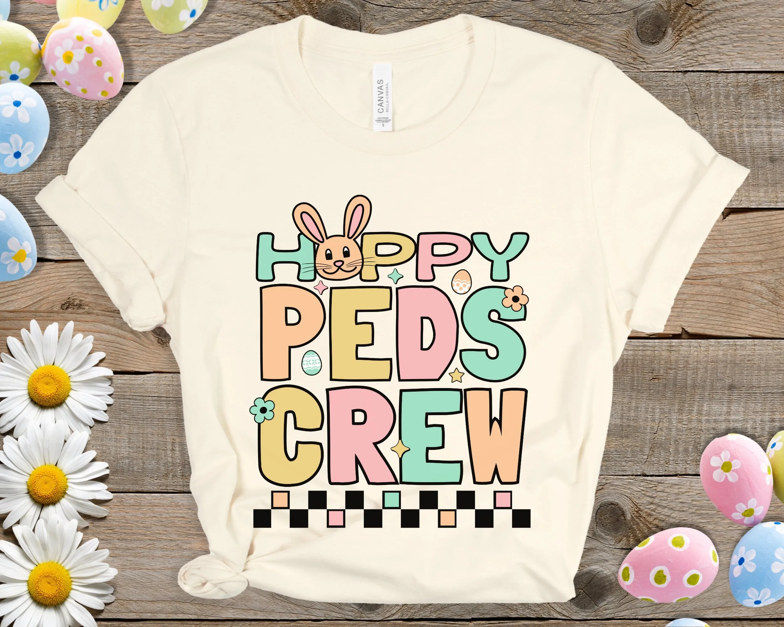 Пасхальная футболка Peds Crew медсестра педиатрический медицинский ассистент Ed