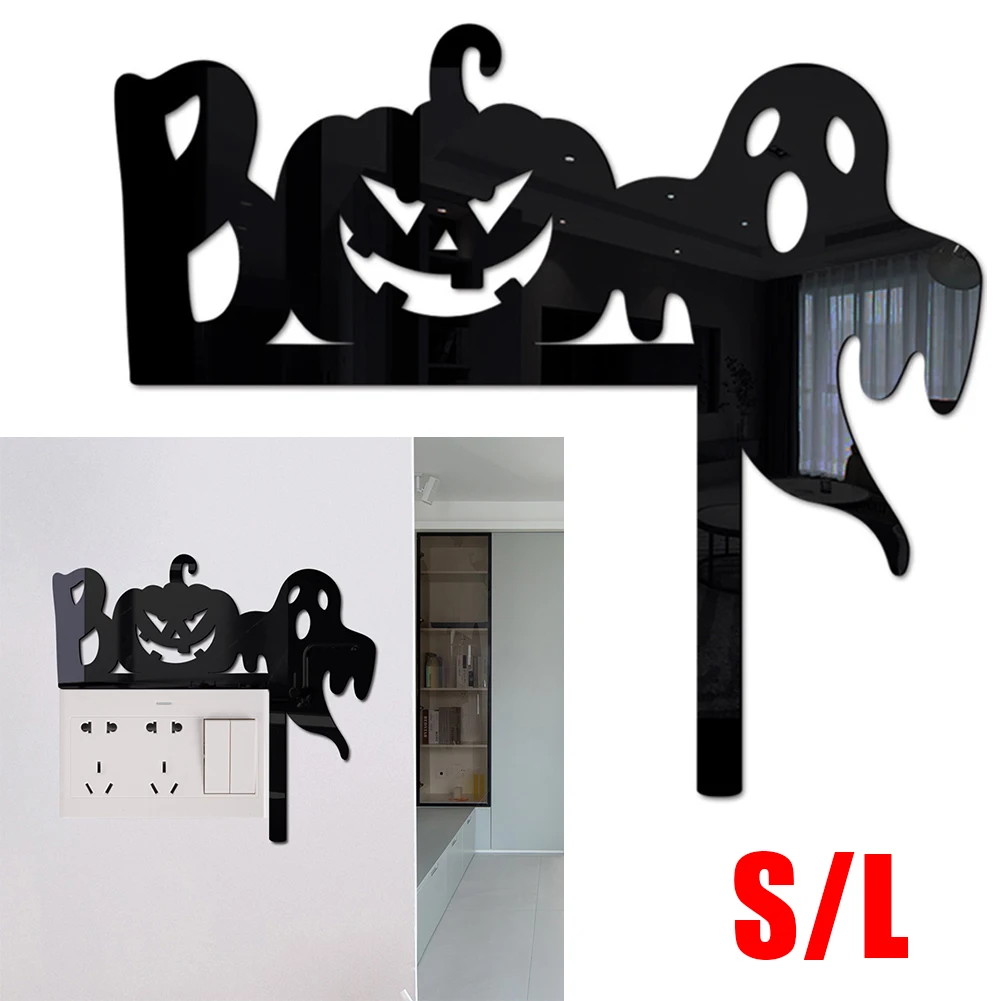 

1pc 2022 Halloween Wall Stickers Home Mirror Switch Stickers Removable Acrylic Light Switch Wall Stickers Home Decor