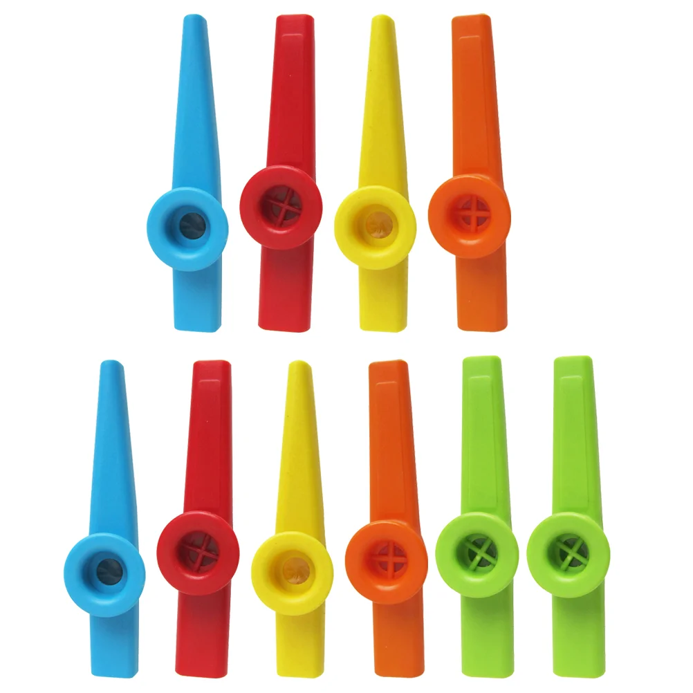 

10 Pcs Kazoo Music Toys Instrument Plastic Flute Kazoos Lover Children Educational Colorful Performance