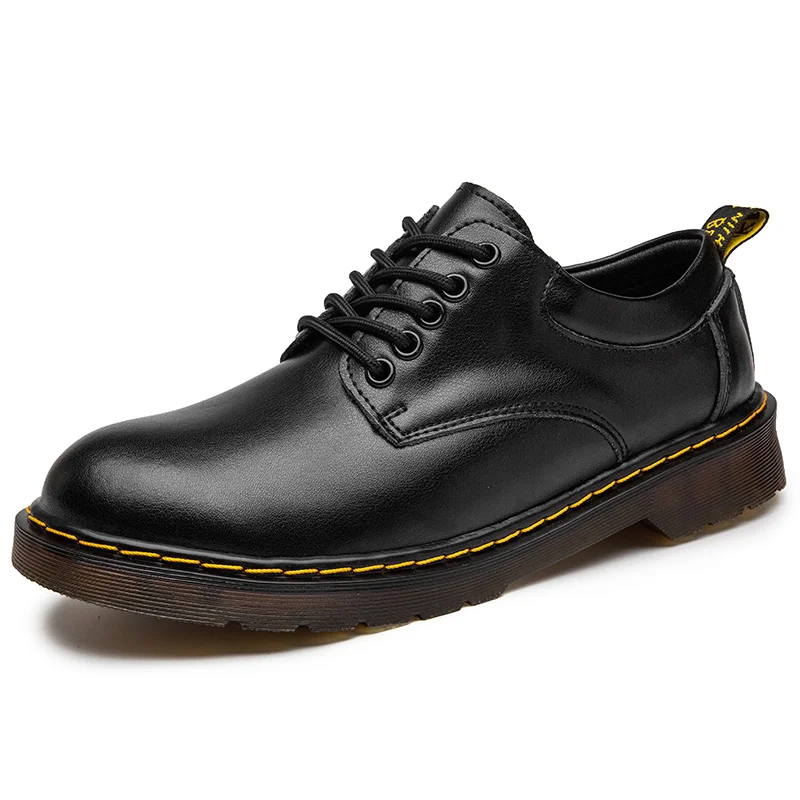 

Распродажа высококачественных мужских инструментальных ботинок DAFENP с реальной строчкой и низким верхом, мужские ботинки из бычьей кожи 38-48