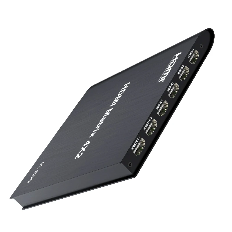 Фото 8K 4x2 HDMI Matrix HDMI2.1 4K 120 Гц Видеораспределитель HDMI-переключатель-сплиттер 4 в 2 выхода для камеры PS4 Компьютер ПК к ТВ-монитора №1