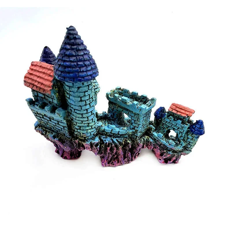 Искусственный Аквариумный Замок Украшение Из Смолы Горная Пещера Водный Пейзаж