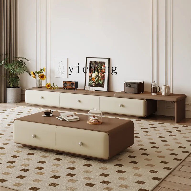 Кофейный столик Tqg в старинном стиле кремового цвета домашняя новая модель