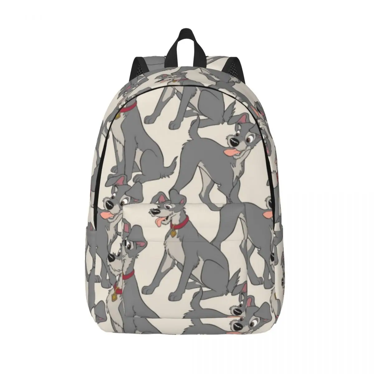 Disney Lady And The Tramp Backpack Middle High College School Student Cartoon Bookbag Teens Canvas Daypack Hiking