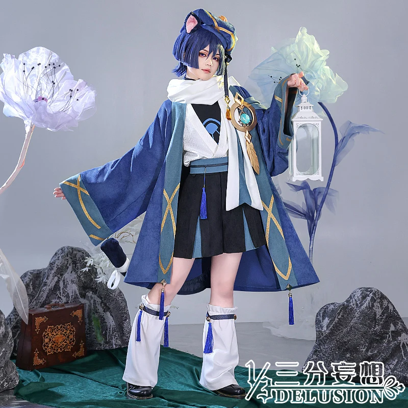 

COS-HoHo Genshin Impact Scaramouche Wanderer, костюм для игры на Хэллоуин, карнавал, яркий костюм для ролевых игр