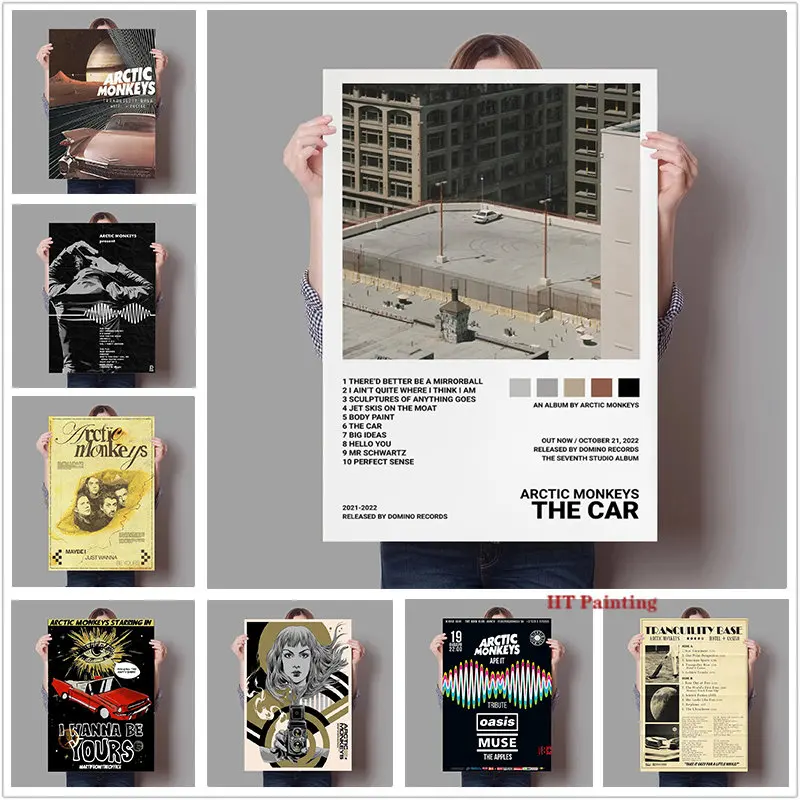 

Постер с изображением арктических обезьян рок-группы, новинка, альбом, автомобиль, Картина на холсте, музыкальный тур, настенные картины, ви...