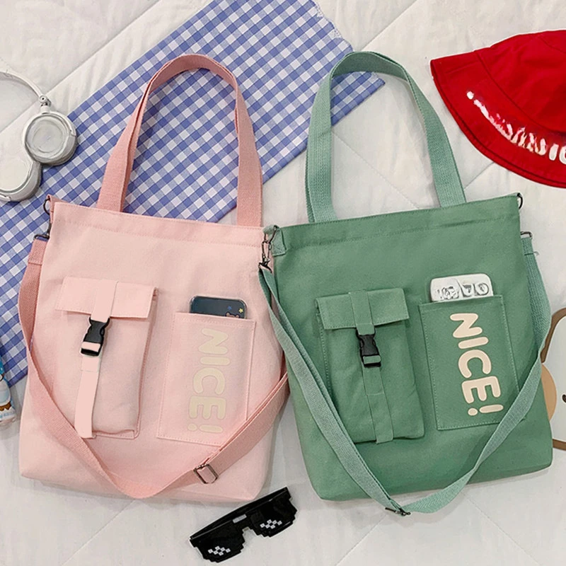 Школьная Холщовая Сумка через плечо для девочек