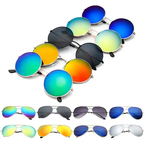 Женские круглые солнцезащитные очки FOENIXSONG, винтажные серебристые, золотистые, черные солнцезащитные очки в оправе, мужские и женские ретро ...