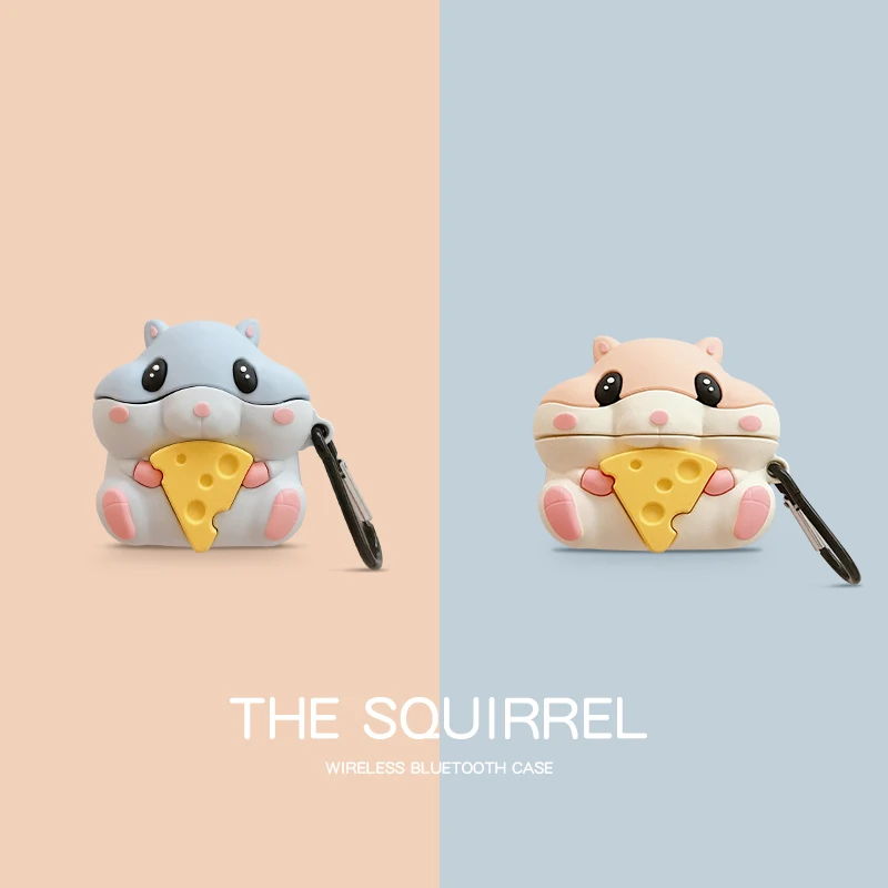 

Мультяшный персональный трехмерный чехол для наушников белка AirPods3 противоударный модный креативный силиконовый мягкий чехол