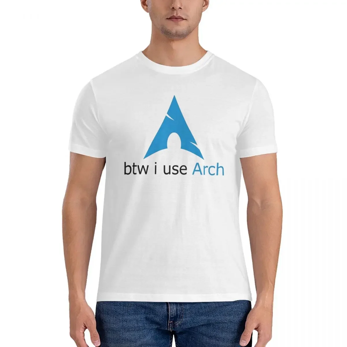 100% хлопок Btw I Use Arch Футболка мужская забавная футболка оверсайз мужские летние
