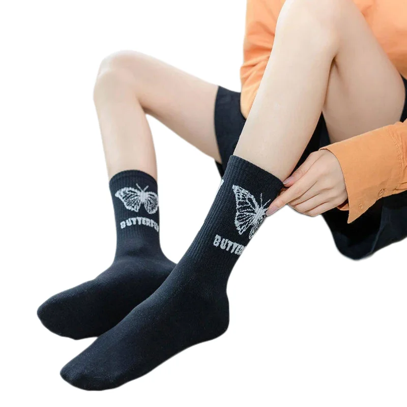 

5 пар, женские короткие носки в стиле хип-хоп