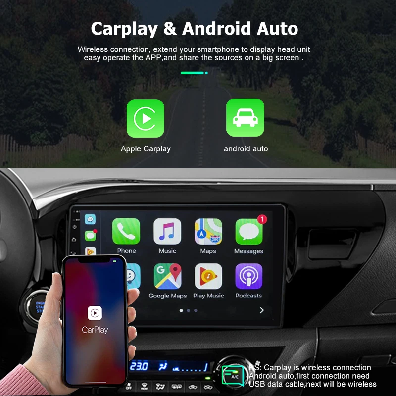 Автомагнитола 2DIN для Toyota мультимедийный видеоплеер с GPS-Навигатором 10 1 дюйма Android