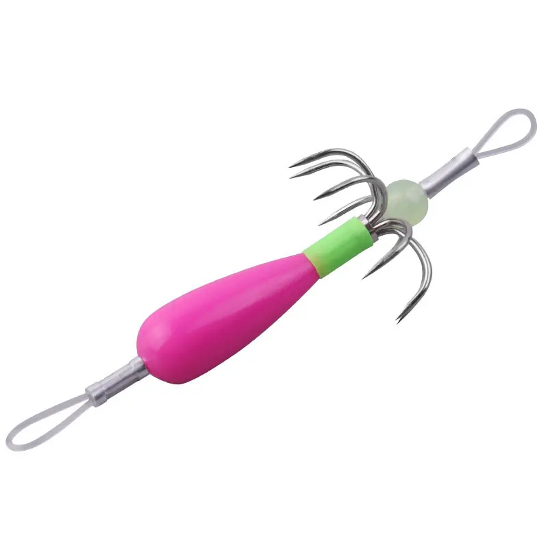 

AS 5Pcs Squid Glow Jig Hooks Bait Pesca Metal Shrimp Sinker Luminous Leurre 8 Needles Cuttlefish Fishing Lure Hook Bait Fishhook