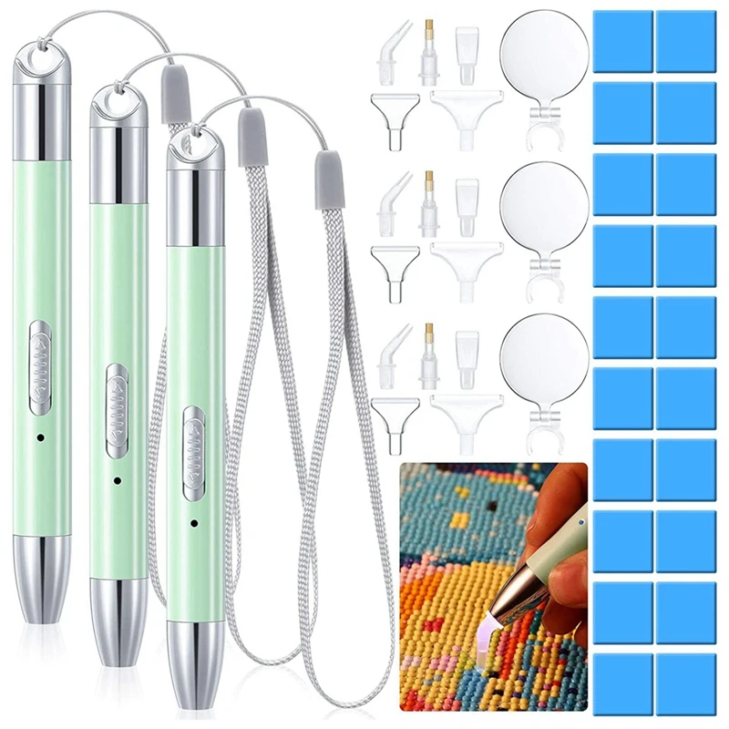 

Светодиодные ручки для алмазной живописи, перезаряжаемый от USB светильник, ручка для алмазной живописи 5D, ручка «сделай сам» для алмазной жи...