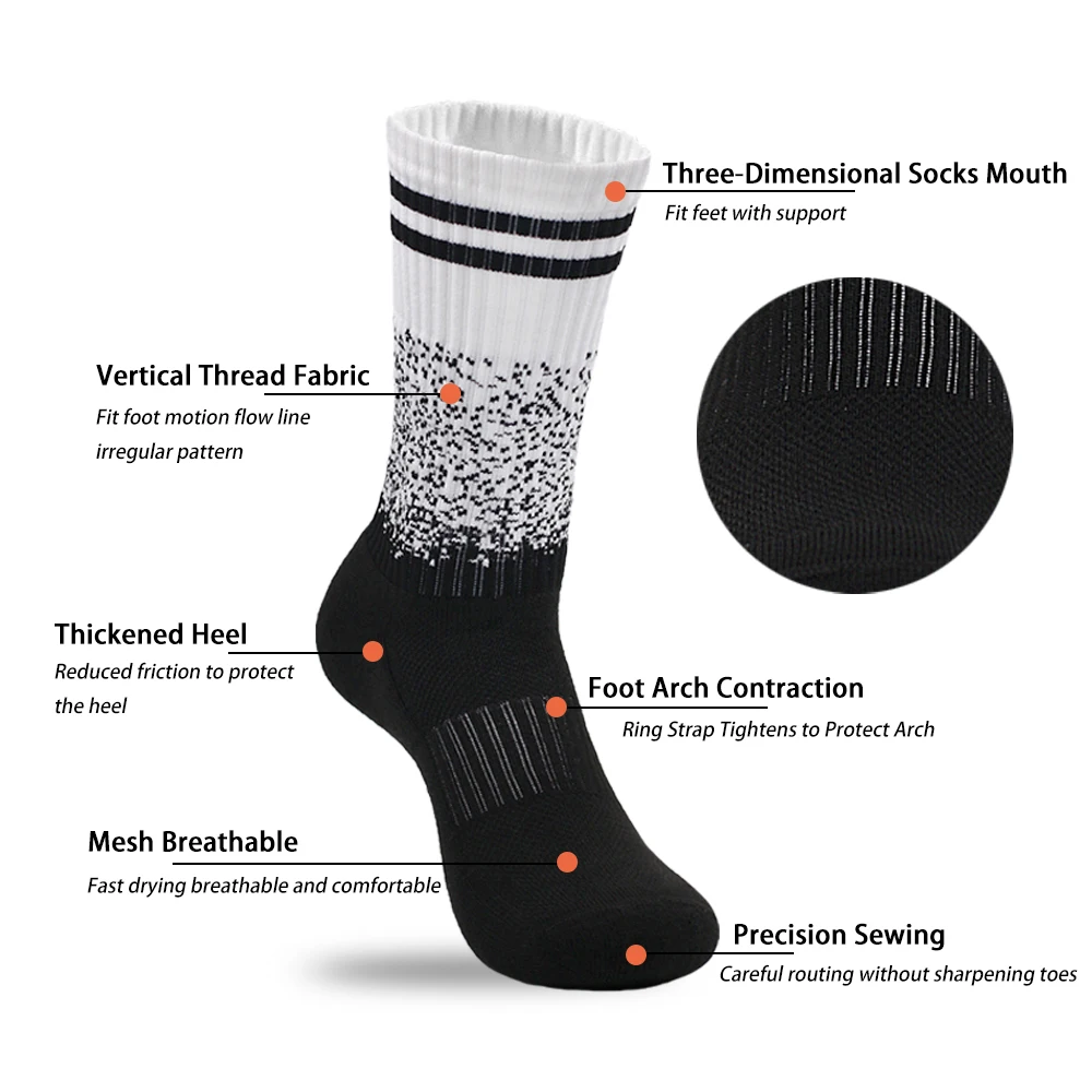 Утолщенные Дышащие футбольные носки 1 пара для волейбола батута скалолазания