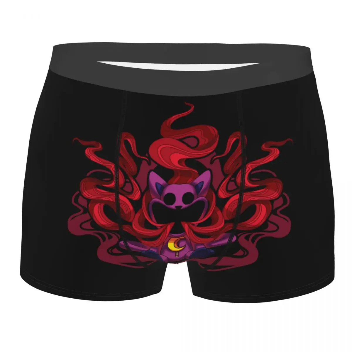 Нижнее белье мужское стрейчевое фиолетовое Улыбающееся боксеры с большим ртом