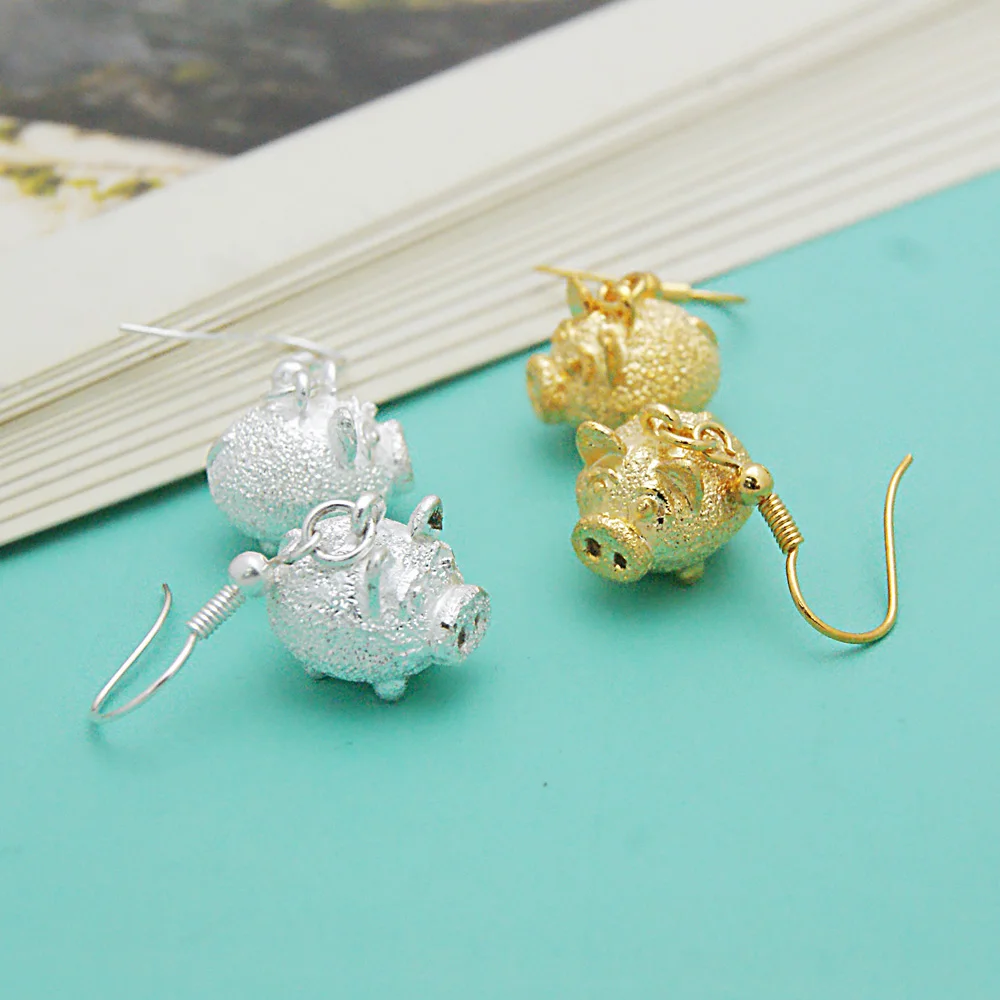 Серьги-подвески в виде китайской свиньи со знаками Зодиака для женщин модные