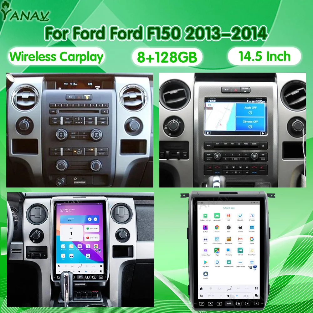 

14.5 Inch Tesla Style Car Radio For Ford F150 2009-2012 Multimedia Video Player GPS Navigation Auto Stereo Wireless Carplay Unit
