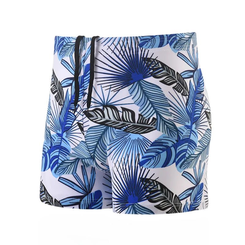 

Men Swimwear Swimsuit Swimming Shorts Bathing Suit Beach Trunks Water Sports Surfing Swim Pool Briefs Leaves Printed Beachwear