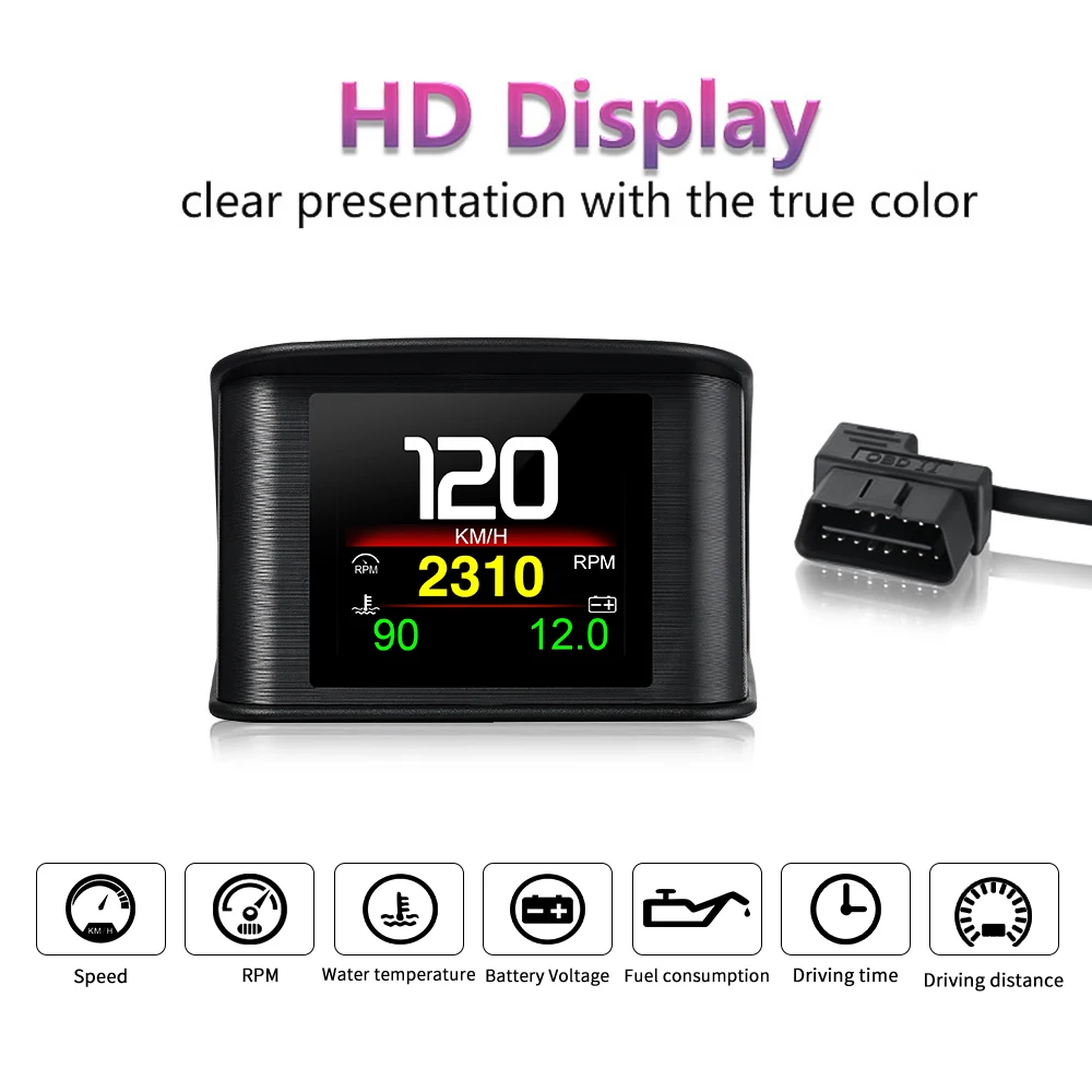 P10 PRO OBD HUD Автомобильный OBD2 Проекционный дисплей Цифровой спидометр Бортовой
