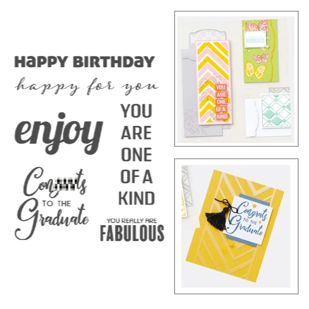 

Blessing Text Metal Cutting Die And Stamps For Diy Scrapbooking Handmade Account Paper Card Decoration Album Craft Dies New