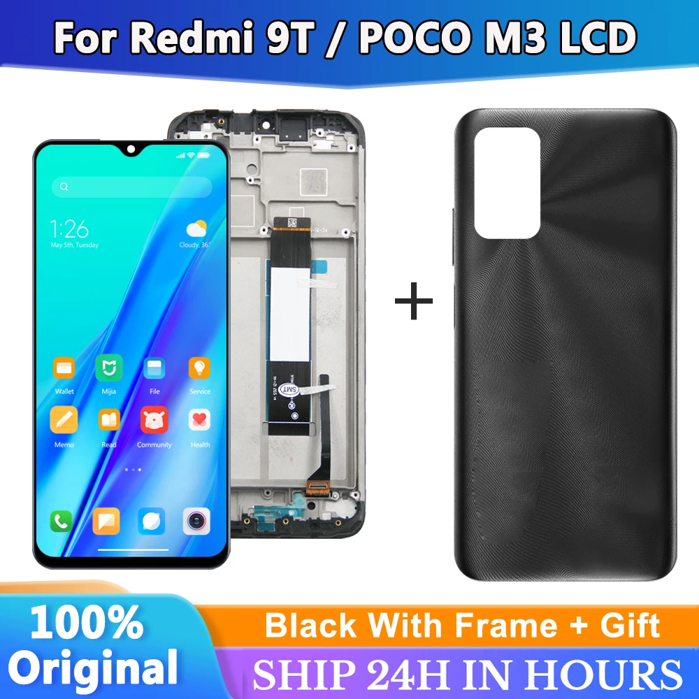 ЖК-дисплей 6,53 дюйма для XIAOMI MI POCO M3, сменный сенсорный экран с дигитайзером в сборе для Xiaomi Redmi 9T LCD M2010J19CG