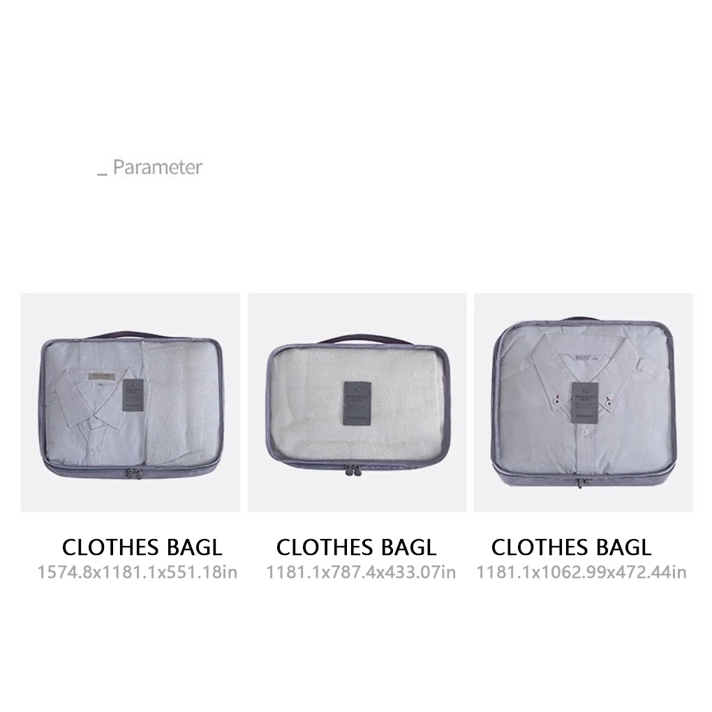 

7 Pieces Laundry Bag Portable Pouch Packing Clothes Storage Organizer Reusable Luggage Waterproof Cosmetics Toiletry