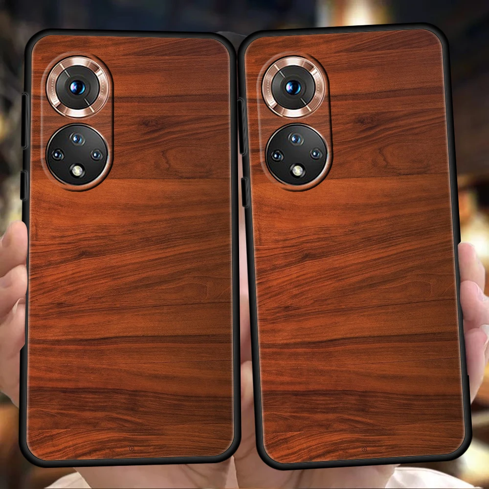 

Carved Wood Phone Case For Honor 50 10i 20i Pro Cover Bag For Honor 20 20S 10 9 8A 8S 8X 7A 5.7inch 7X Silicone Shell Fundas Bag