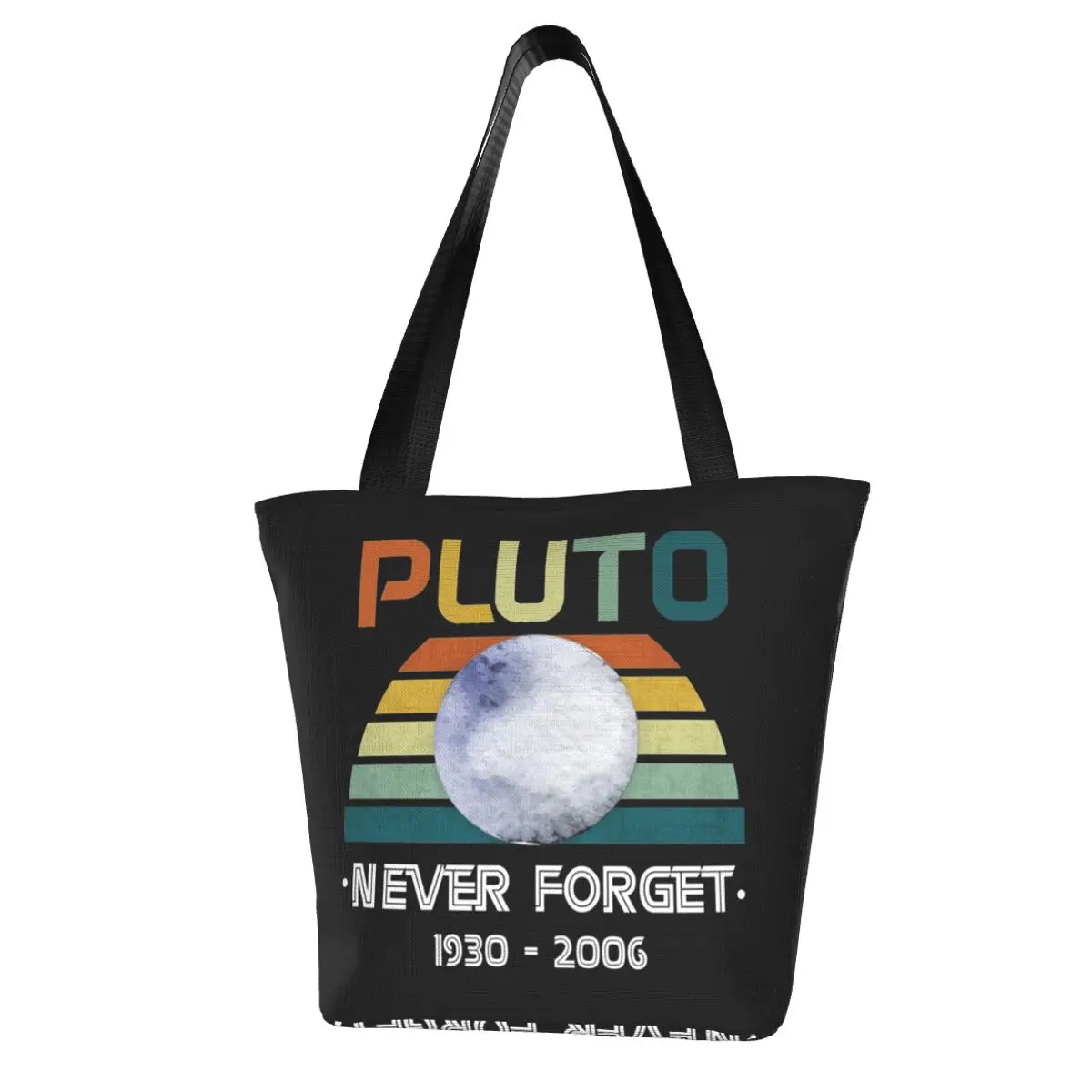 

Женская винтажная сумка Pluto, тканевая уличная модная сумка для покупок с напоминанием о галактике, космосе, планете