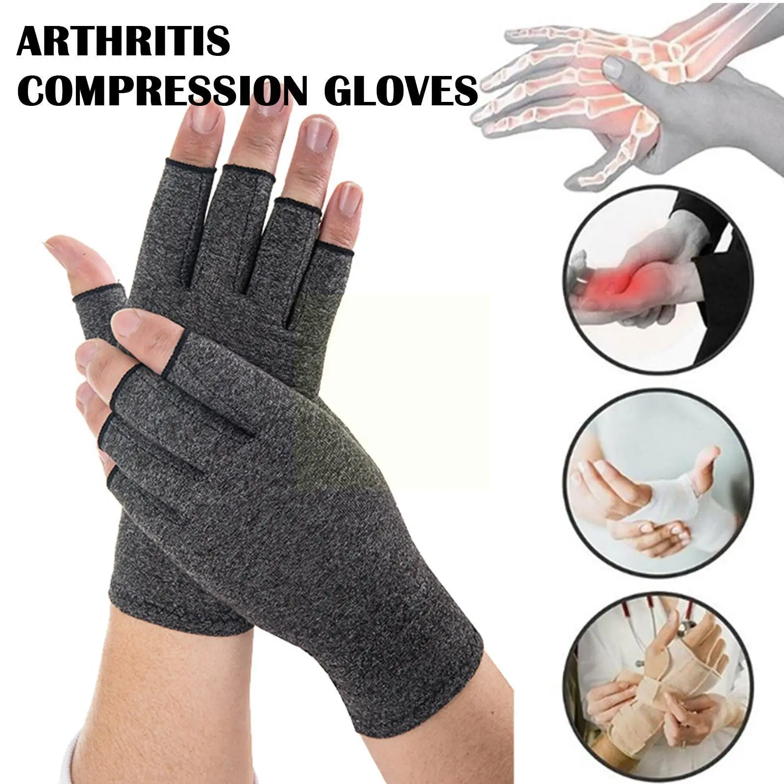 

Wrist Support Cotton Joint Pain Relief Compression Arthritis Gloves Gloves Treatment Wrist Support Compression Strap Women M5R2