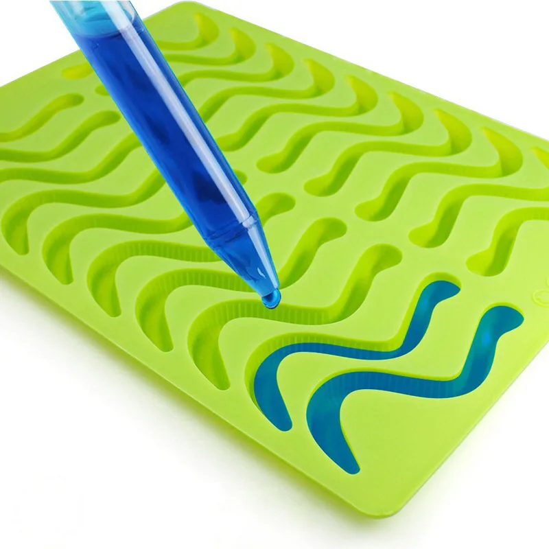 Силиконовая форма для шоколада в виде гелевых змеиных червей сахара конфет желе