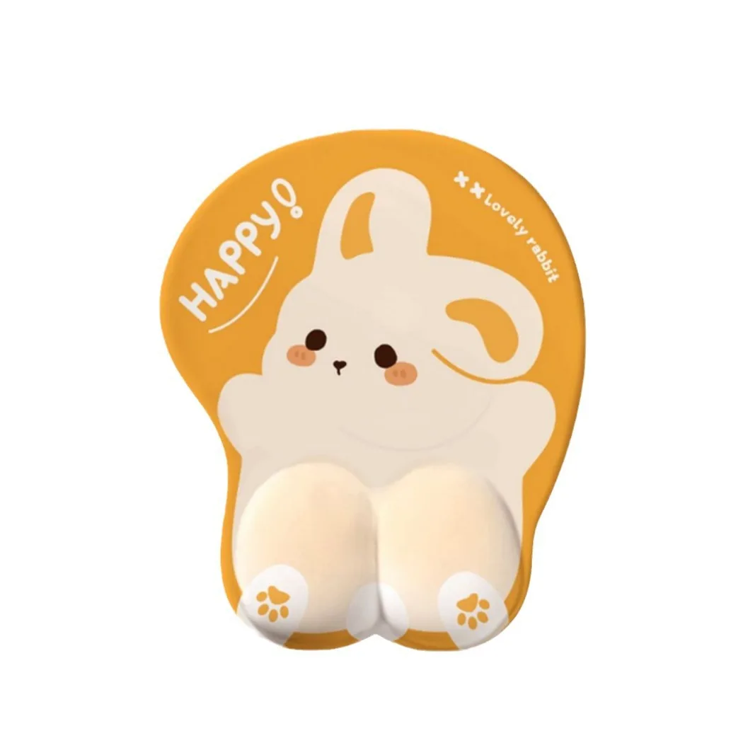 Коврик для мыши на запястье с симпатичным кроликом и ягодицами дизайнерская