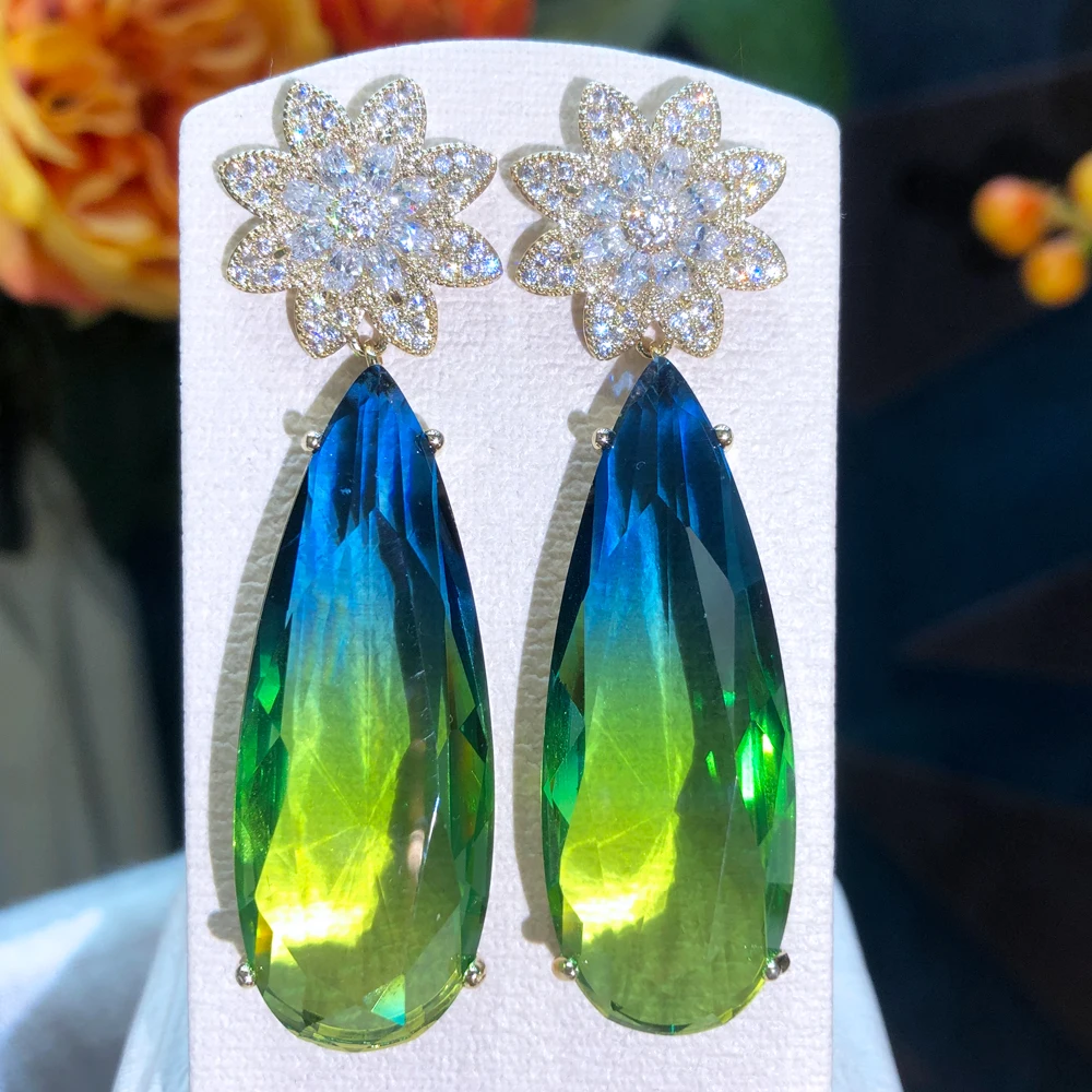 Великолепные Модные женские массивные серьги Kellybola в виде цветка серьги-подвески