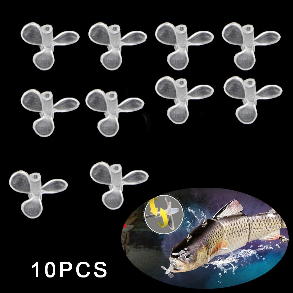 

10Pcs Bait Propeller Fishing Lure DIY Electric Bait Rotating Blades Tackle Craft Multi-section Bait Bionic Carp Fishing Tool .
