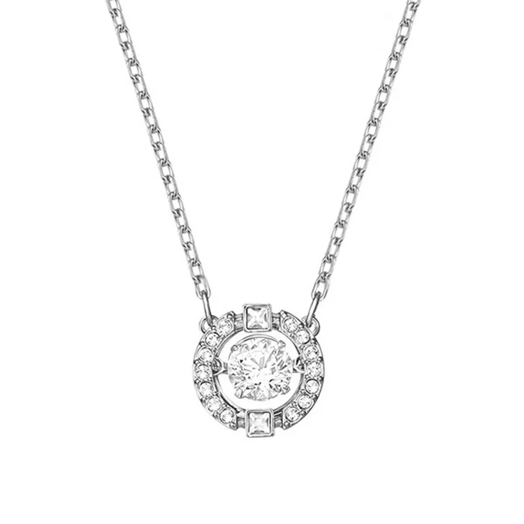 

High quality Shijia matching adopts element crystal beating heart necklace clavicle chain